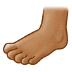 🦶🏽 foot: medium skin tone display on Samsung